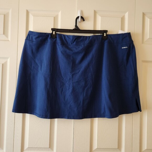 Athletic Works Womens DriWorks Blue Skort 4X 28W-30W Skirt with Shorts Under - Picture 1 of 9